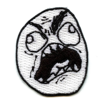 Rage Face Emoji Meme Iron On Embroidered Patch 