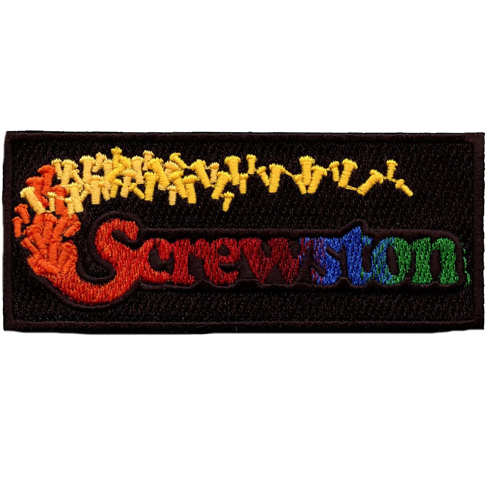 Houston Screwston Rainbow Embroidered Iron On Patch 
