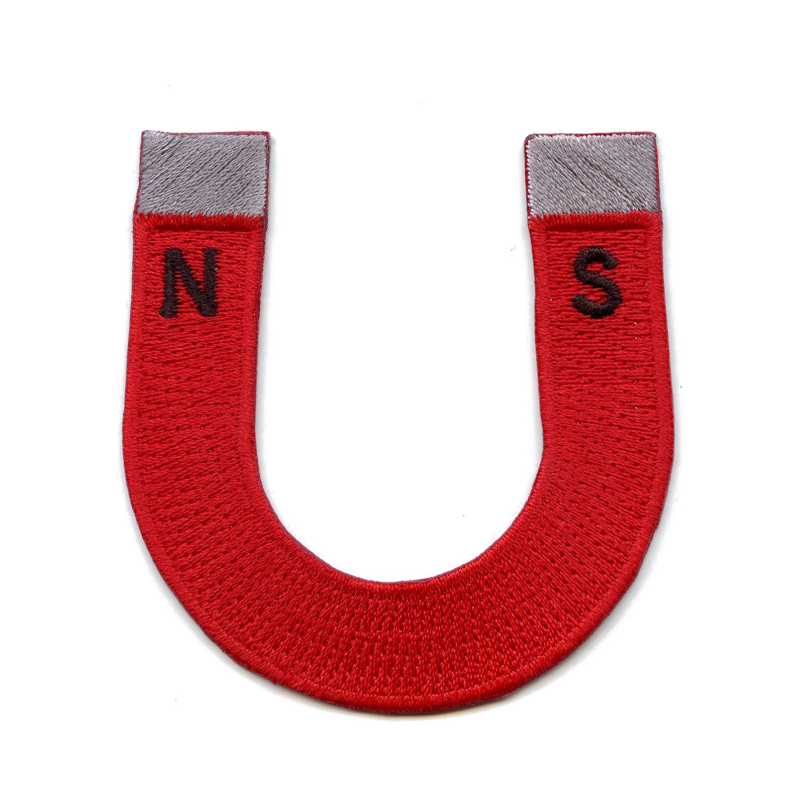 Red Magnet Embroidered Iron On Patch 
