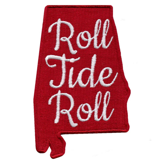 Alabama State 'Roll Tide Roll' Patch College Sports Chant Embroidered Iron On 