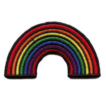 Rainbow Emoji Embroidered Iron On Patch 