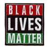 Black Lives Matter Pan-African Colors Box Logo Embroidered Iron On Patch 