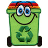 Happy Recycling Bin Patch Embroidered Iron On 
