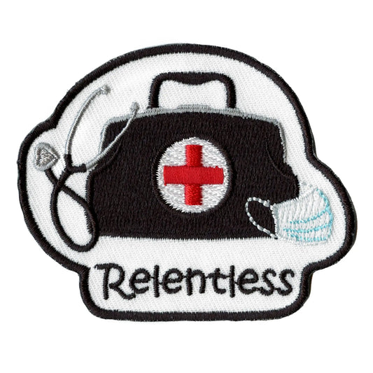 Relentless Healthcare Patch Medical Field Embroidered Iron On 