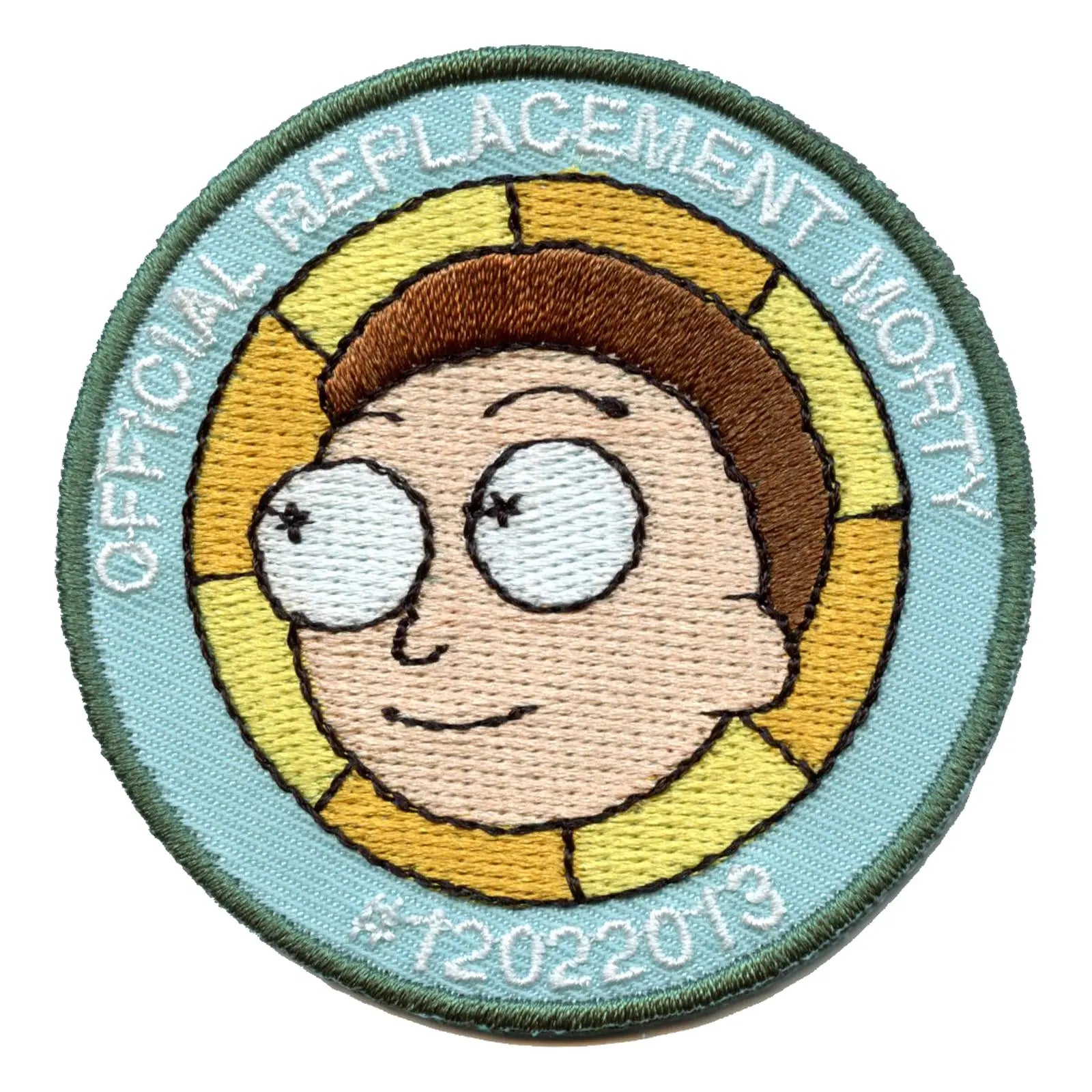Rick and Morty 'Official Replacement Morty' Badge Embroidered Iron On Patch 