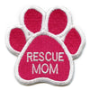 Rescue Mom Patch Animal Lover Embroidered Iron On 