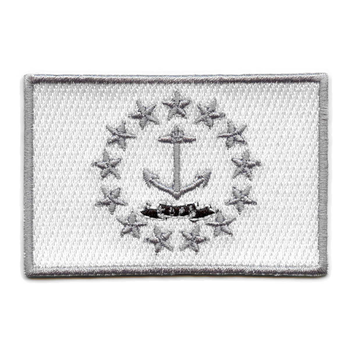 Rhode Island Patch State Flag Grayscale Embroidered Iron On – Patch ...