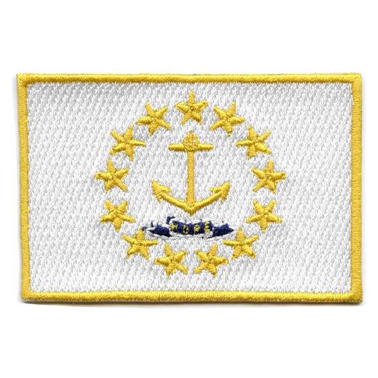 Rhode Island Patch State Flag Embroidered Iron On 