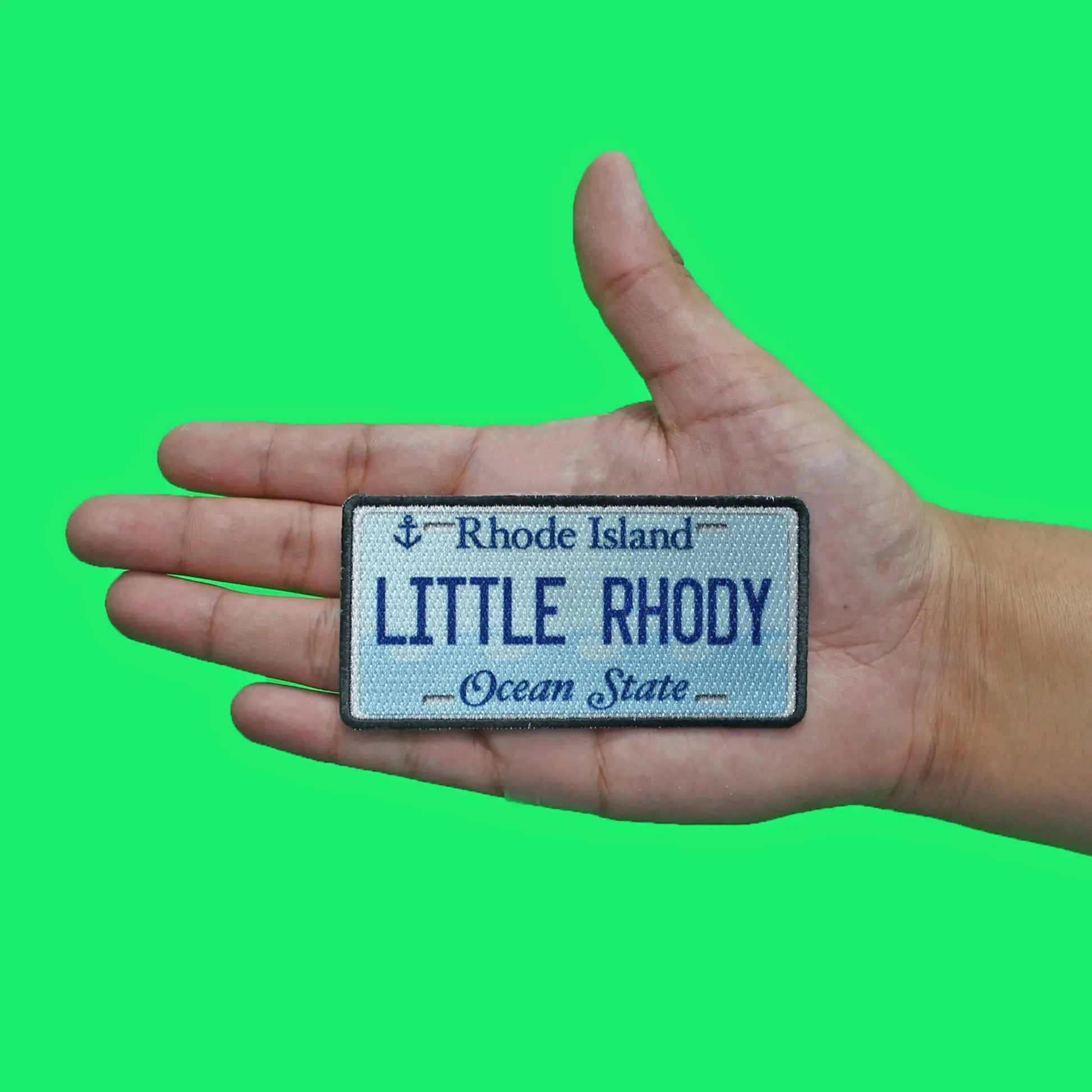 Rhode Island License Plate Patch Little Rhody State Embroidered Iron On
