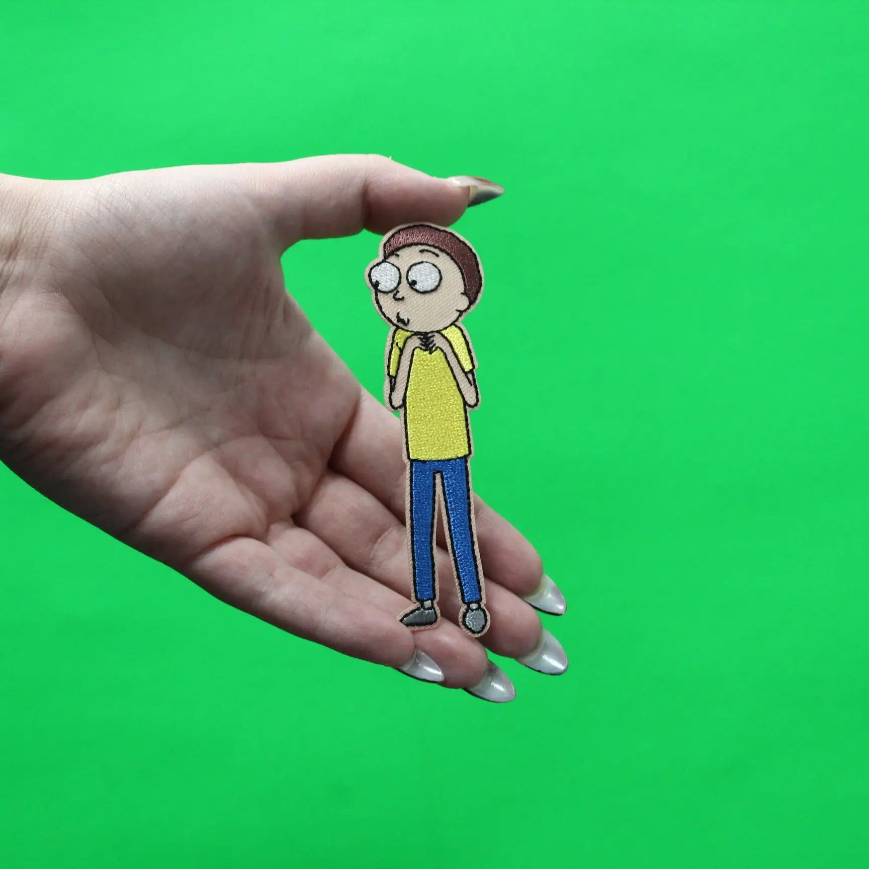 Rick And Morty Derp Morty Patch Cartoon Network Animation Embroidered Iron On
