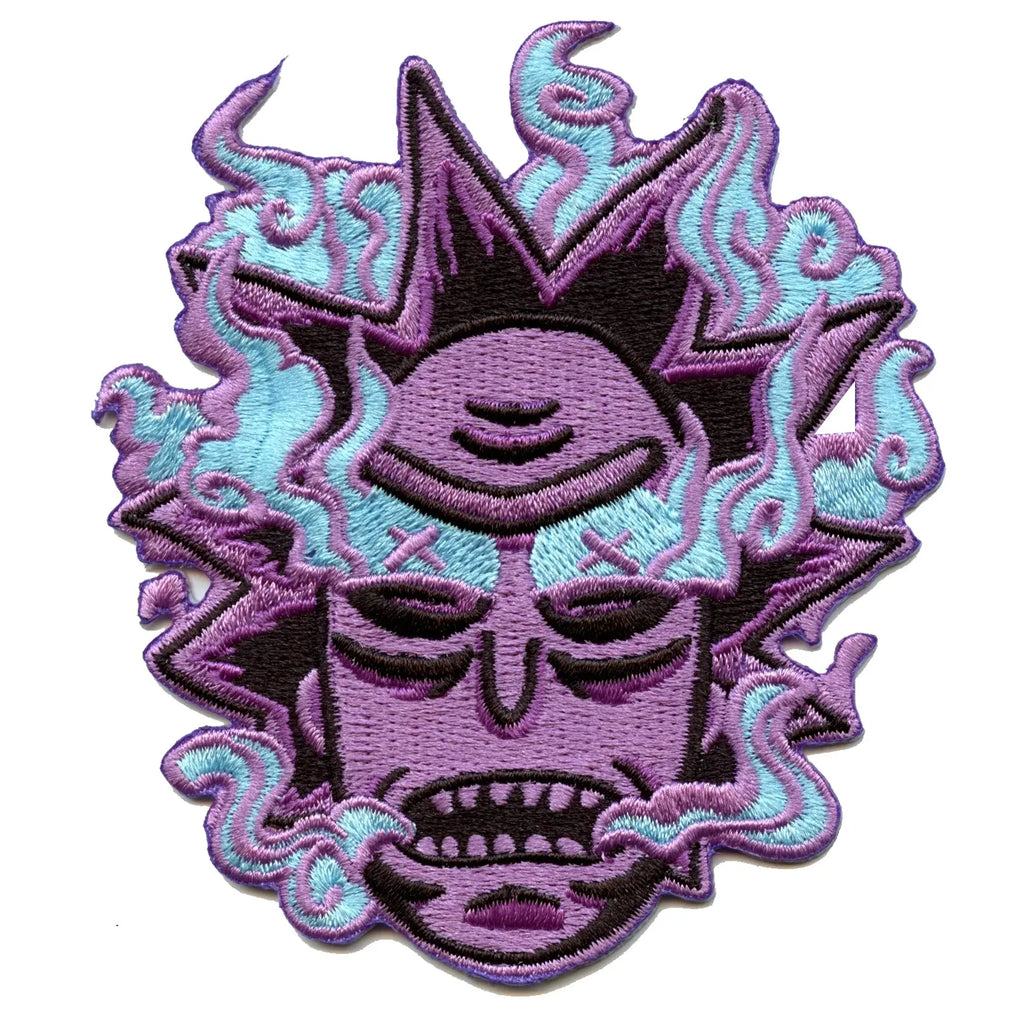Rick and Morty Burnt Out Purple Rick Embroidered Iron On Patch