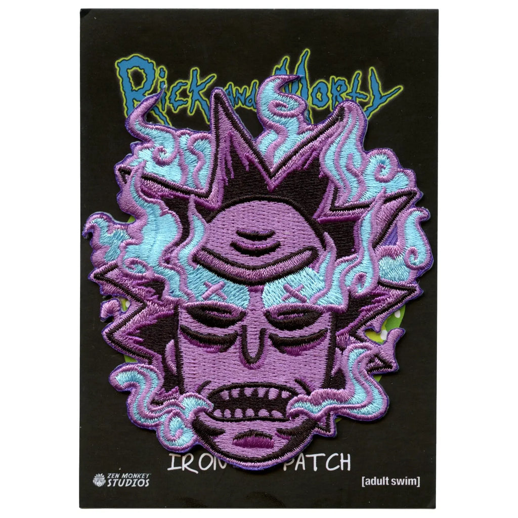 Rick and Morty Burnt Out Purple Rick Embroidered Iron On Patch