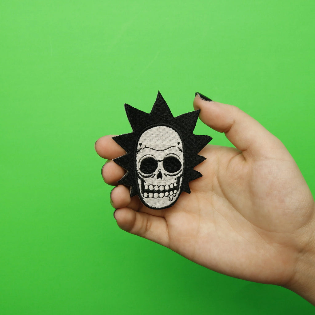 Rick and Morty Skull of Rick Embroidered Iron On Patch