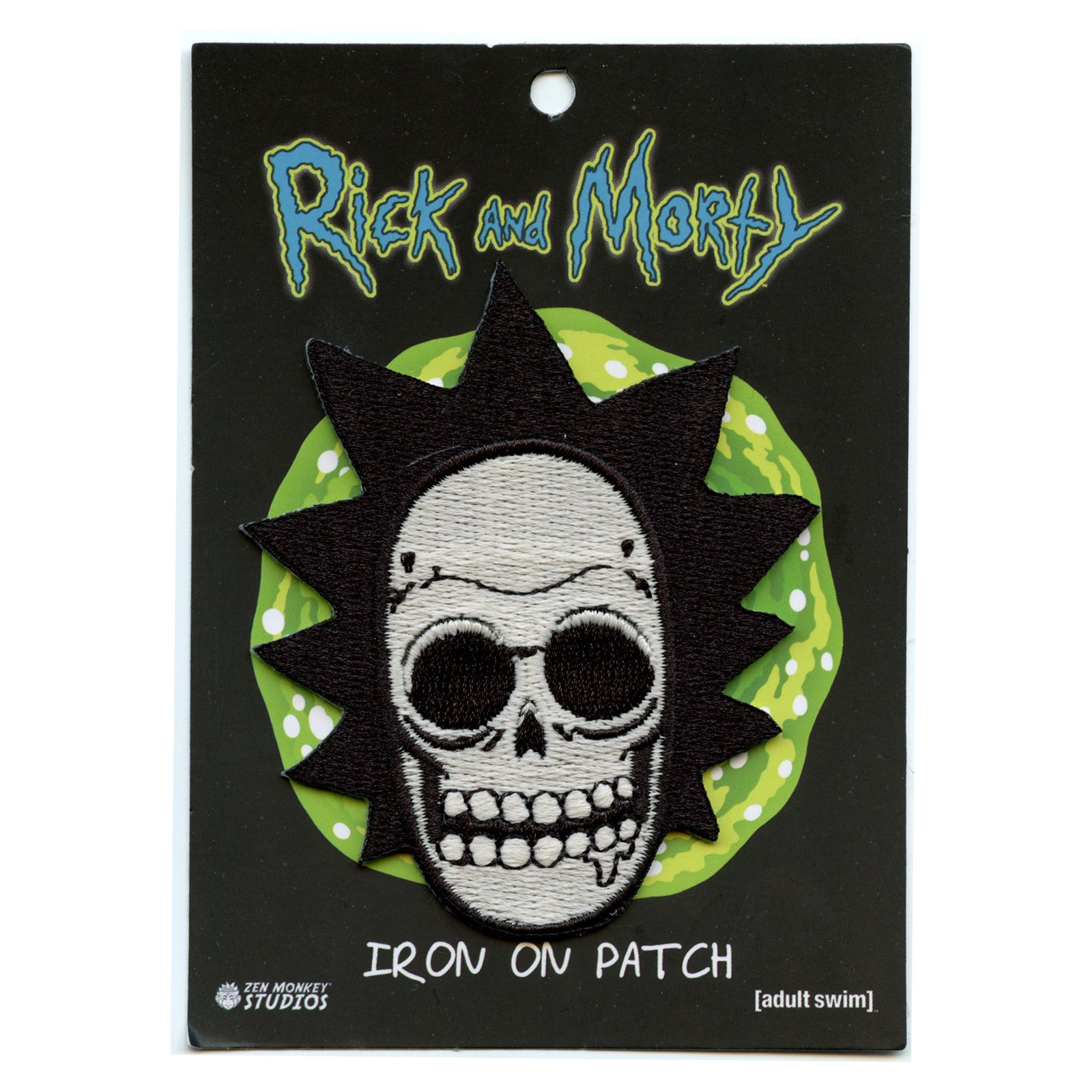 Rick and Morty Skull of Rick Embroidered Iron On Patch 