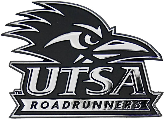 UTSA Roadrunners Premium Solid Metal Chrome Plated Car Auto Emblem 