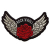 Rock N Roll Rose Patch Wings Genre Music Embroidered Iron On