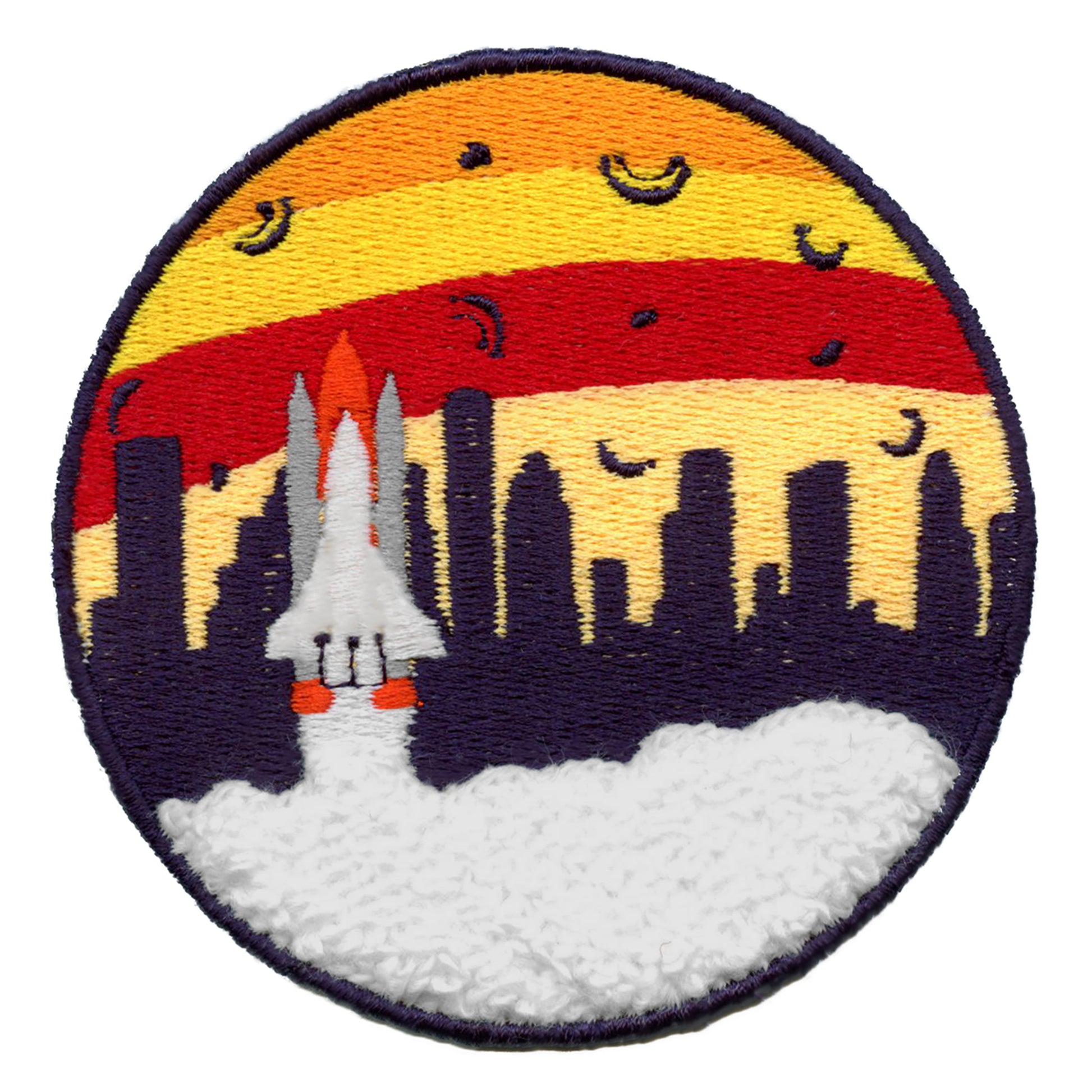 Rocket Take Off Patch Houston Silhouette Sunset Embroidered – Patch  Collection
