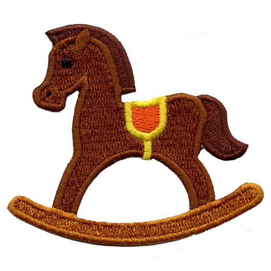 Rocking Horse Toy Embroidered Iron On Patch 