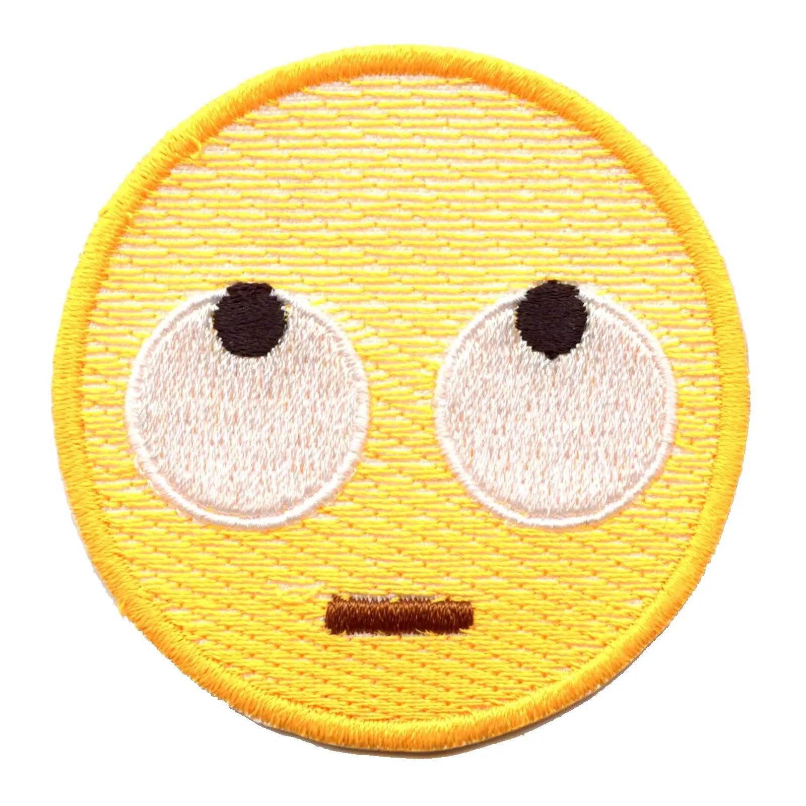 Eye Roll Emoji Iron On Embroidered Patch 