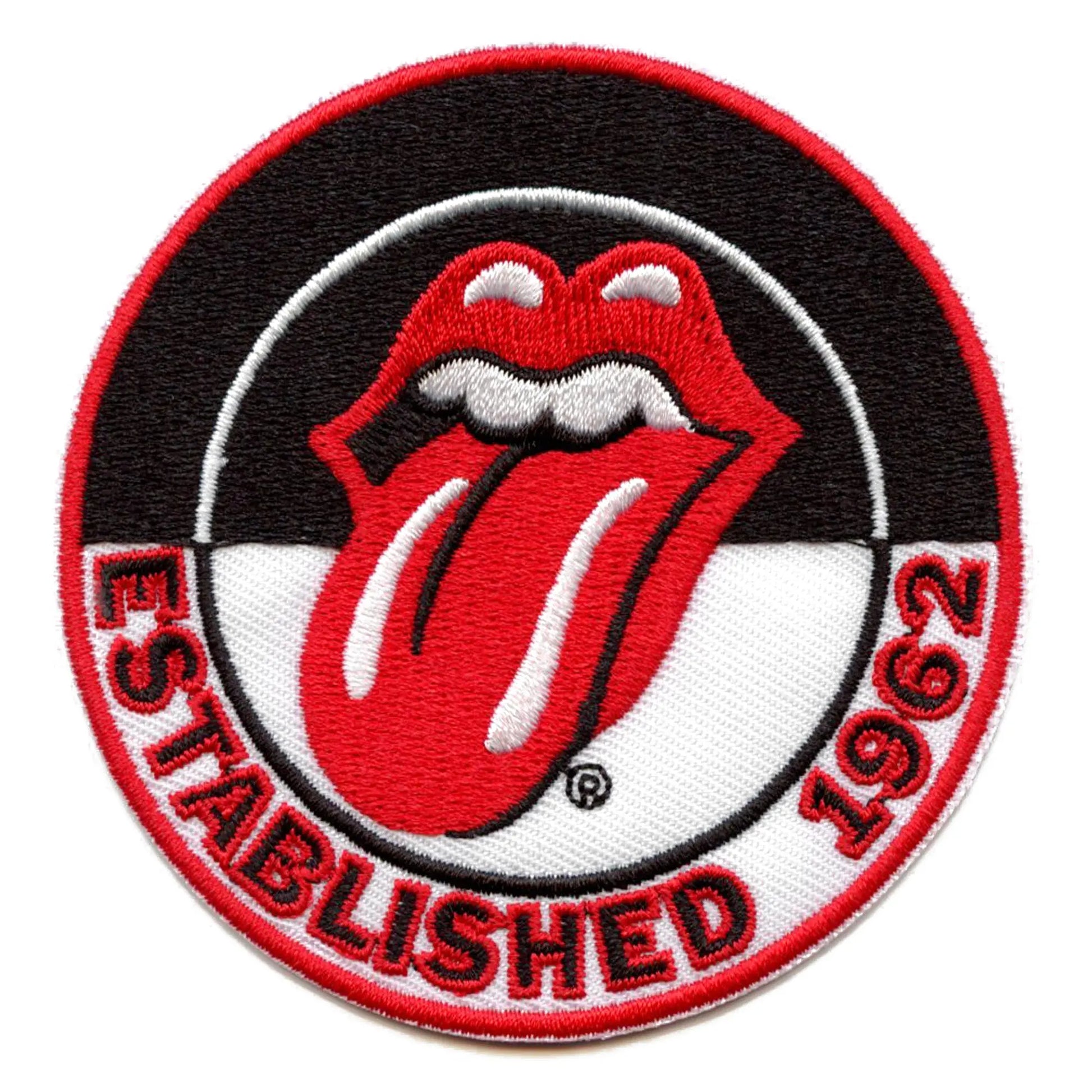 Rolling Stones Round Patch Established In 1962 Mick Jagger Embroidered Iron On