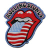 Rolling Stones font Patch US Flag Mick Jagger Embroidered Iron On