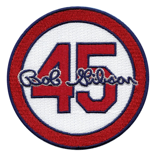Bob Gibson 45 Memorial St. Louis Cardinals Embroidered Patch (White) 