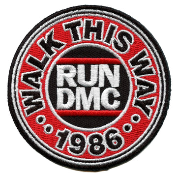 Run DMC Walk This Way 1986 Patch Album Hip Hop Artist Embroidered Iron On