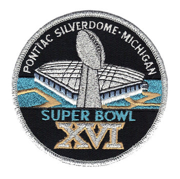 1982 NFL Super Bowl XVI Logo Willabee & Ward Patch With Header