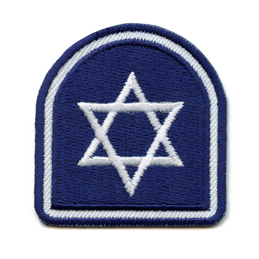 Star of David Tombstone Blue Sign Logo Embroidered Iron On Patch 