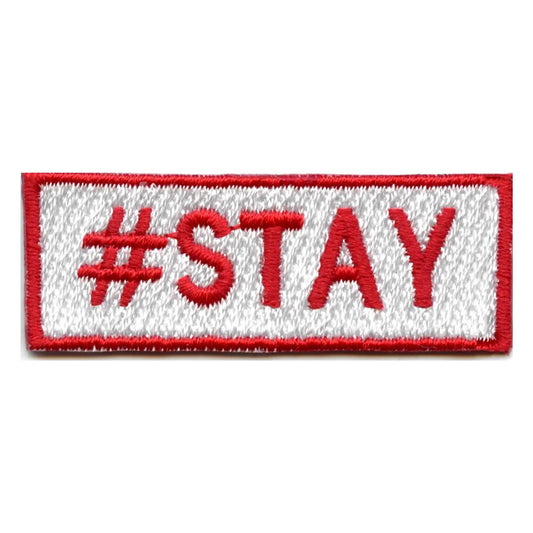 #STAY Patch KPOP Fan Hashtag Embroidered Iron On 