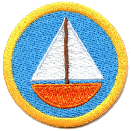 Sailing A Boat Scout Merit Badge Embroidered Iron on Patch 