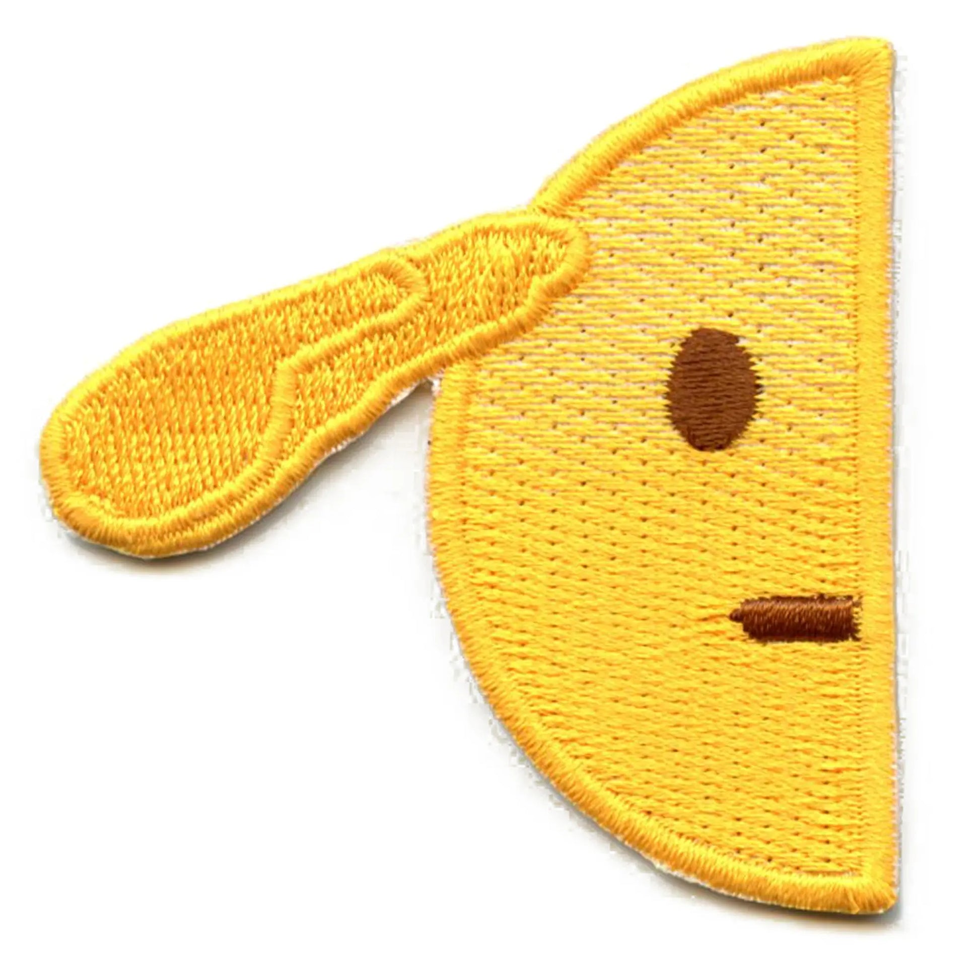 Flushed Cursed Emoji Embroidered Iron-on Patch 