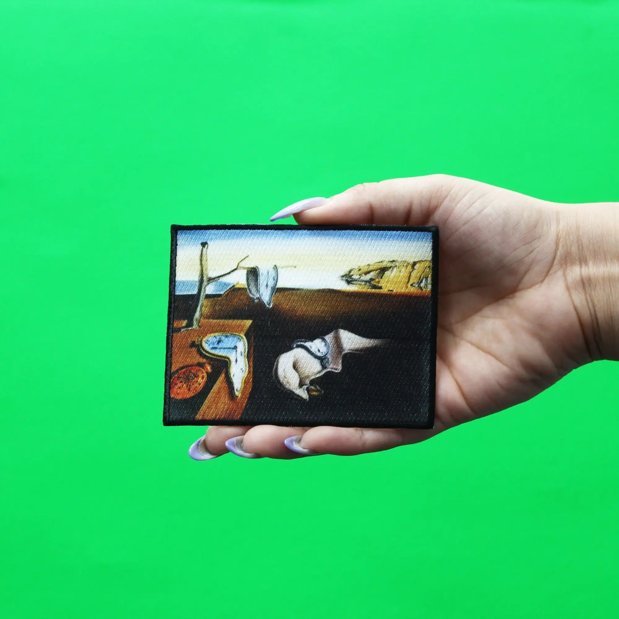 The Persistence Of Memory Painting Photo Patch Salvador Dali Embroidered Iron On Small 