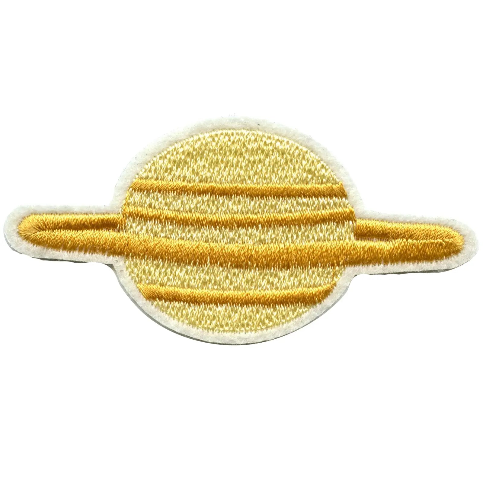 Small Planet Saturn Embroidered Iron On Patch 