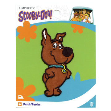 Simplicity Warner Bros. Scooby-Doo Scrappy Iron-On Applique Embroidered Patch, Multi-Color, 1 Each, Size: 1.5602 x 3.2437 inch