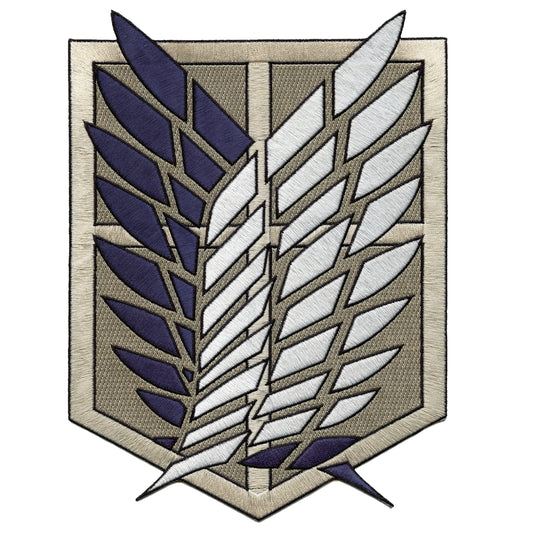 Attack On Titan Anime Freedom Wings Scouting Legion Emblem Embroidered Iron On Patch - LG 