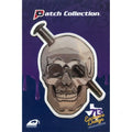Screwhead Skull Embroidered Iron On Patch 