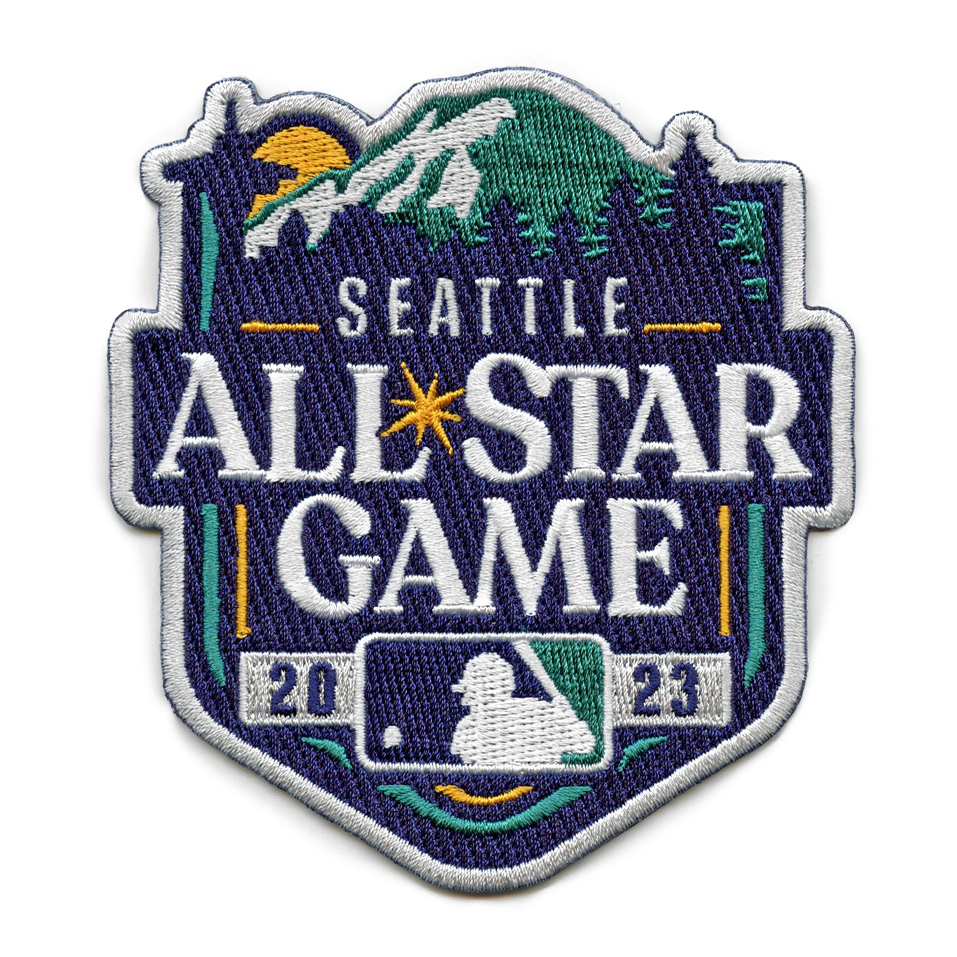 The patch for the 2023 All Star Game is seen on the jersey of