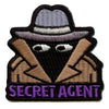 Secret Agent Detective Coat Creeping Eyes With Hat Embroidered Iron On Patch 