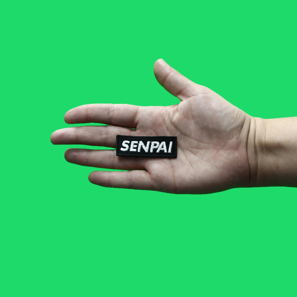 Senpai Hat Patch Box Logo Embroidered Iron On