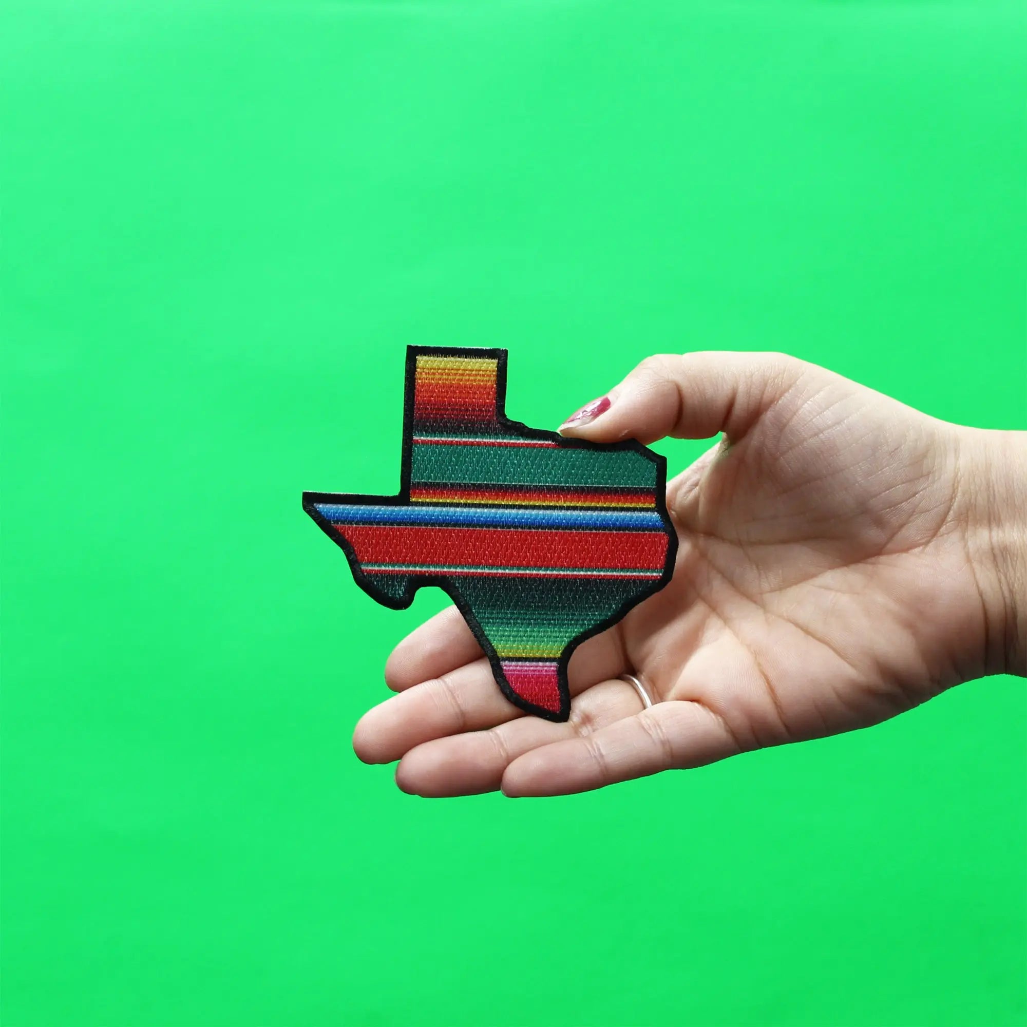 Serape Texas Patch Hispanic State Embroidered Iron On