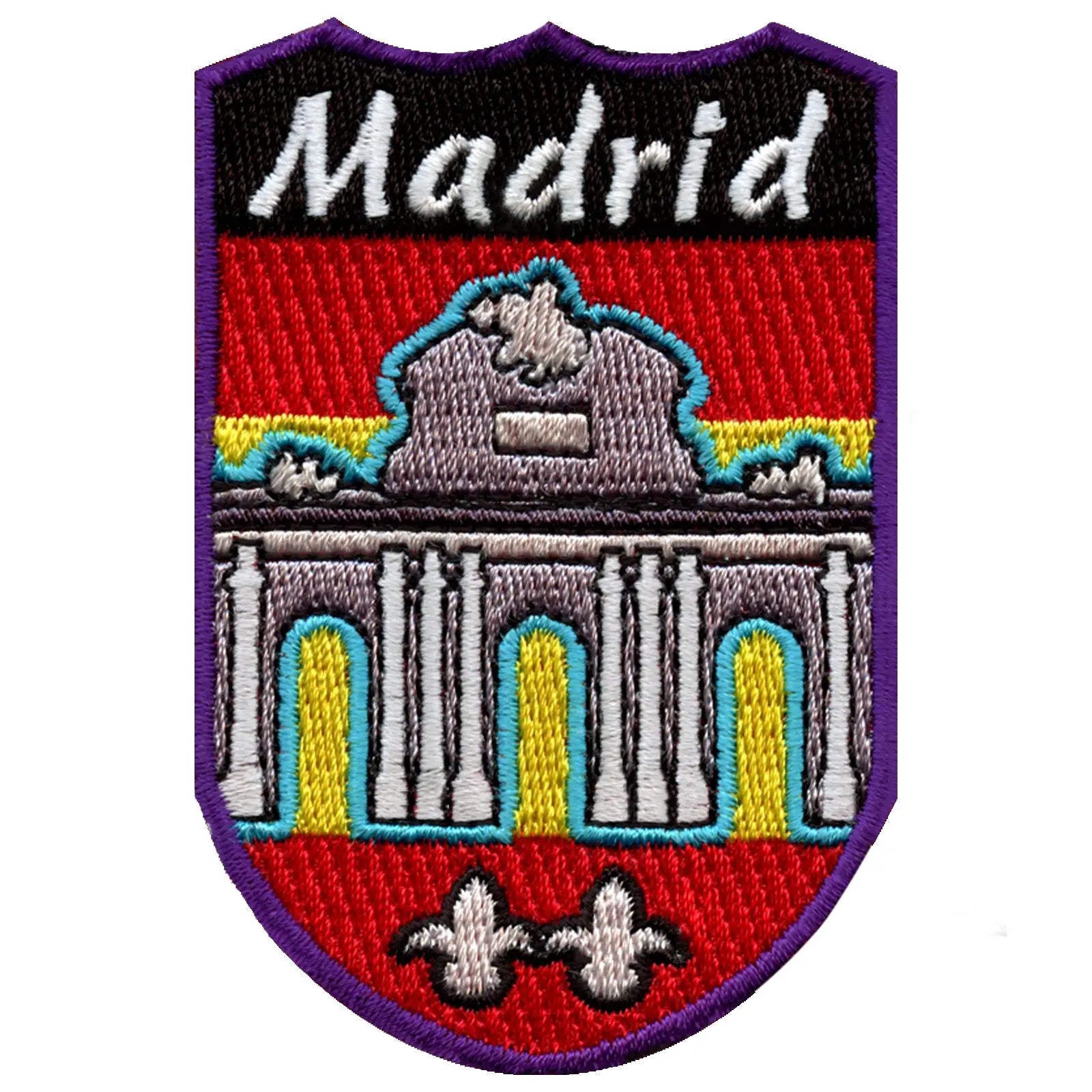 Madrid Spain Shield Embroidered Iron On Patch 