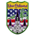 New Orleans USA Shield Iron On Embroidered Patch