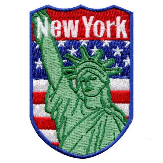 New York USA Shield Embroidered Iron On Patch – Patch Collection