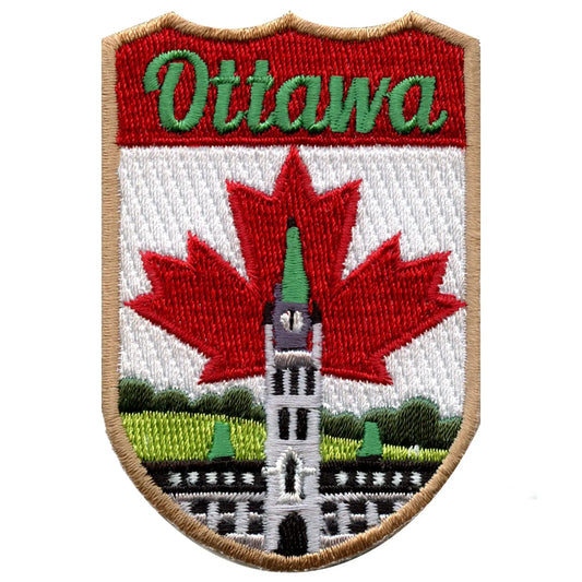 Ottawa Canada Shield Embroidered Iron On Patch 
