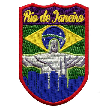 Rio de Janeiro Brazil Shield Embroidered Iron On Patch 