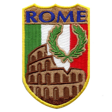 Rome Italy Shield Embroidered Iron On Patch 