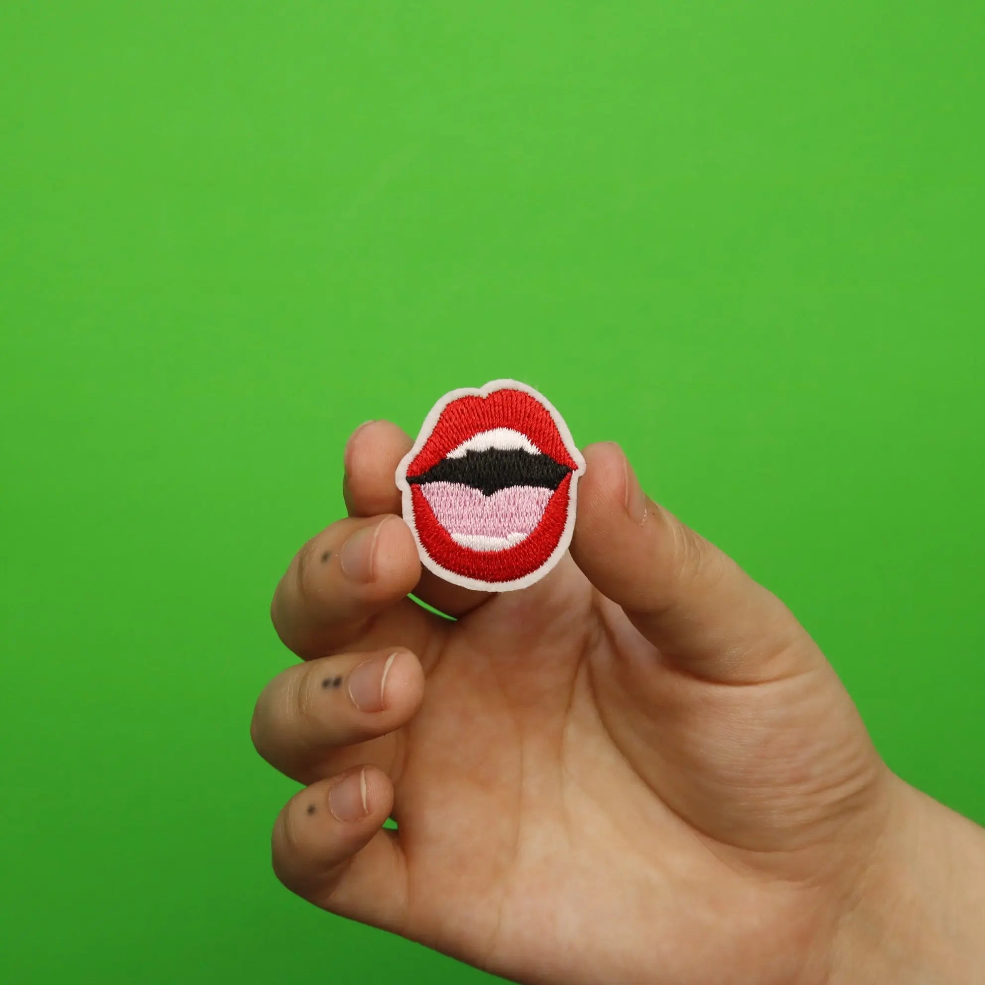 Singing Mouth Embroidered Iron On Patch 