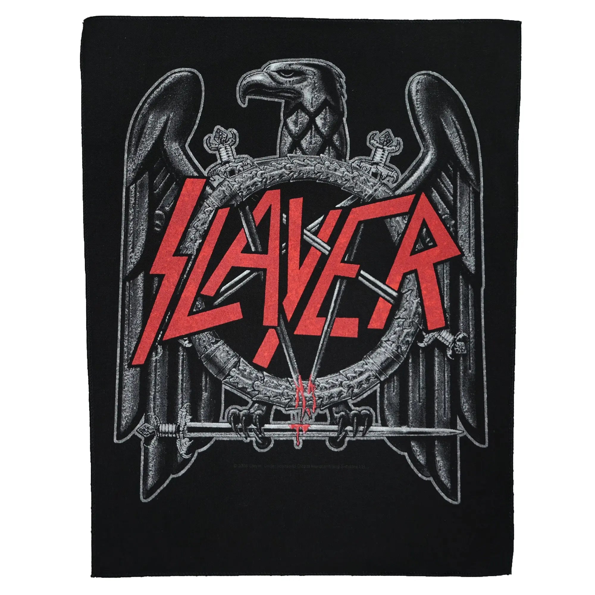 Slayer Black Eagle Back Patch Heavy Metal Band XL DTG Printed Sew On ...