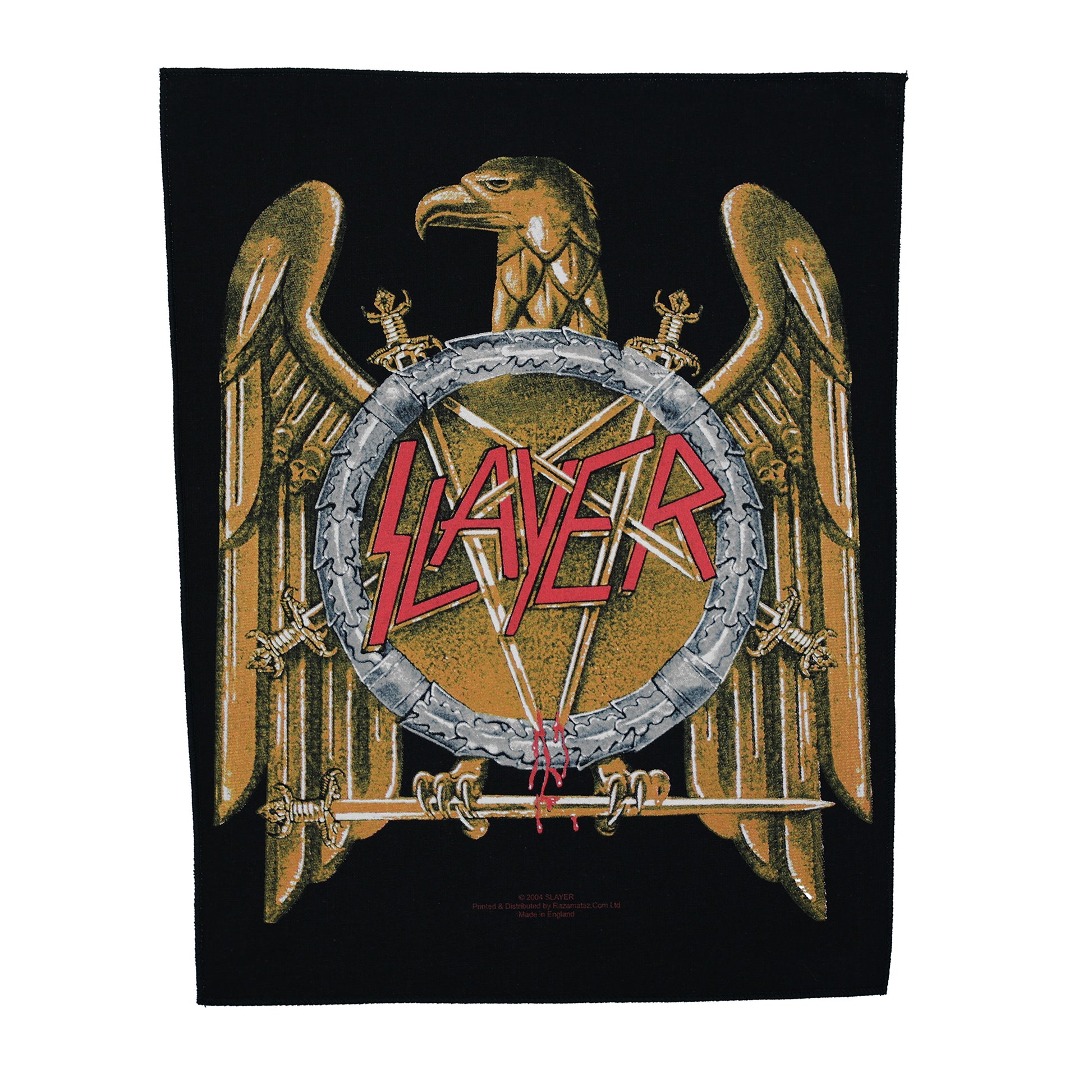 Slayer Golden Eagle Logo Patch Metal Band XL Woven Sew On 